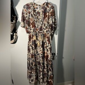 Elan Multicolor Floral Midi Dress